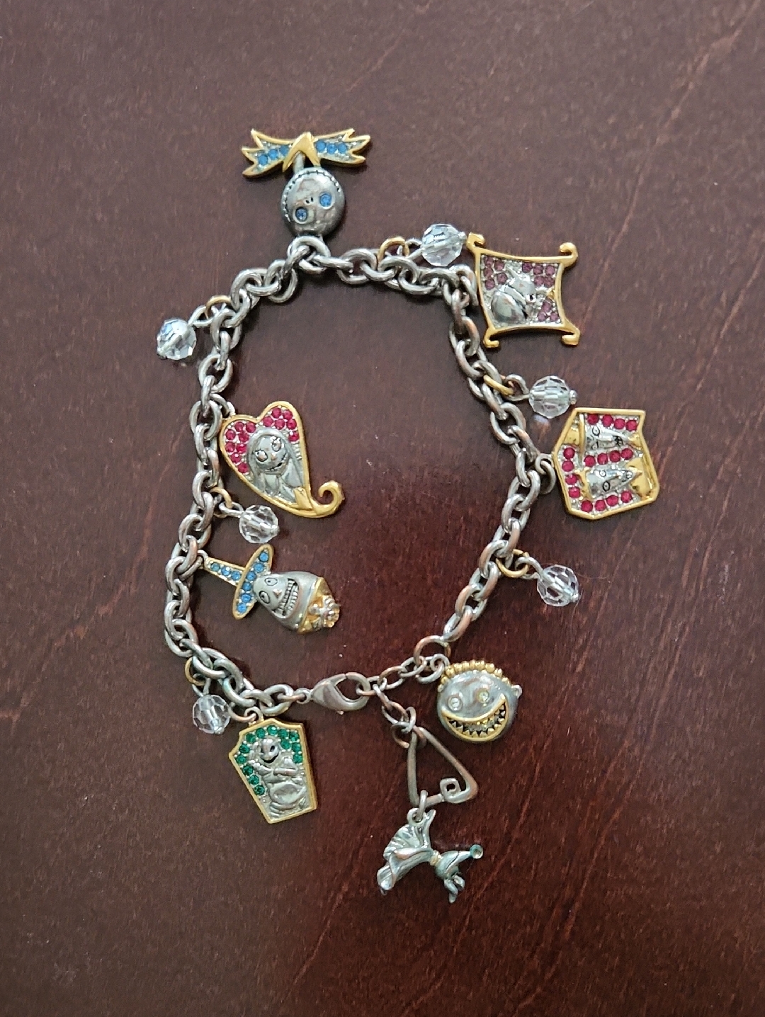 Bradford Exchange Nbc Silver-Tone Charm Bracelet With Colorful Crystal Accents